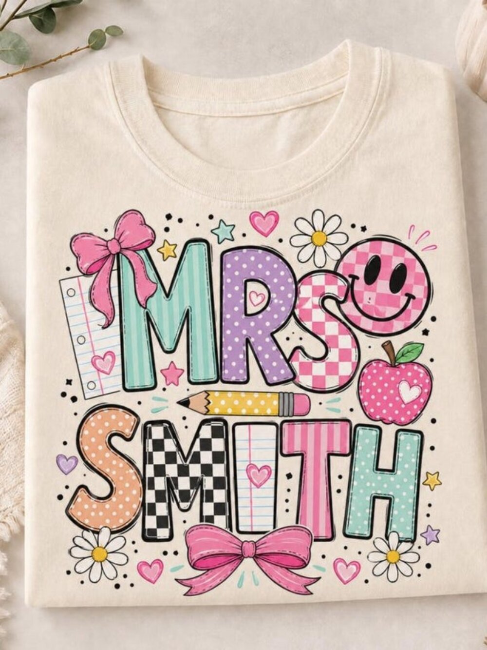 Custom Name Teacher Shirt, Personalized Teacher Shirt, Mrs Teacher Shirt